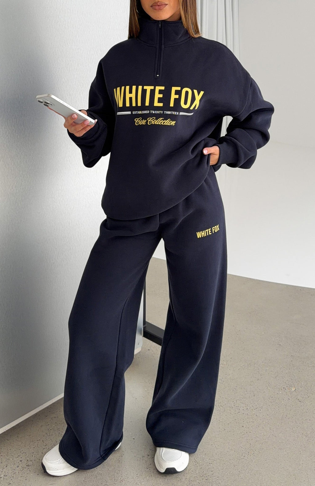 Vibes On Point Wide Leg Sweatpants Navy